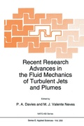 Cover: Recent Research Advances in the Fluid Mechanics of Turbulent Jets and Plumes - Springer