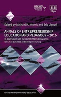 Cover: Annals of Entrepreneurship Education and Pedagogy - 2016 - Edward Elgar Publishing