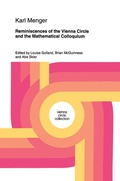 Cover: Reminiscences of the Vienna Circle and the Mathematical Colloquium - Kluwer Academic Publishers