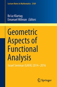 Abbildung von: Geometric Aspects of Functional Analysis - Springer