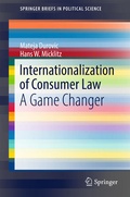 Cover: Internationalization of Consumer Law - Springer