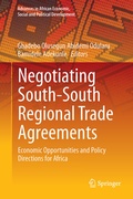 Cover: Negotiating South-South Regional Trade Agreements - Springer