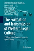 Cover: The Formation and Transmission of Western Legal Culture - Springer