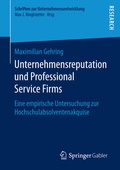 Cover: Unternehmensreputation und Professional Service Firms - Springer Gabler