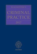 Bild: Blackstone's Criminal Practice 2017 - Oxford University Press