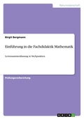 Bild: Einfuehrung in die Fachdidaktik Mathematik - GRIN Verlag