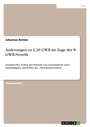 Cover: AEnderungen zu ? 20 GWB im Zuge der 8. GWB-Novelle - GRIN Verlag