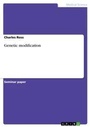 Cover: Genetic modification - GRIN Verlag