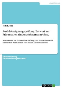 Enlarge image Cover: Ausbildereignungspruefung - GRIN Verlag