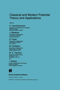 Enlarge image Cover: Classical and Modern Potential Theory and Applications - Kluwer Academic Publishers