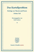 Cover: Das Kartellproblem. - Duncker & Humblot