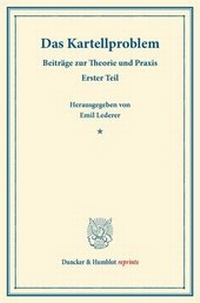 Abbildung von: Das Kartellproblem - Duncker & Humblot