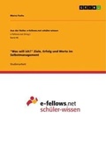 Cover: "Was will ich?" Ziele, Erfolg und Werte im Selbstmanagement - Aus der Reihe: e-fellows.net sch&uuml;ler-wissen