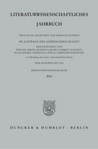 Abbildung von: Literaturwissenschaftliches Jahrbuch. - fibre