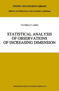 Enlarge image Cover: Statistical Analysis of Observations of Increasing Dimension - Springer