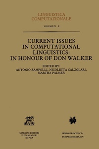 Abbildung von: Current Issues in Computational Linguistics: In Honour of Don Walker - Kluwer Academic Publishers