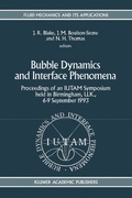 Cover: Bubble Dynamics and Interface Phenomena - Springer