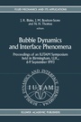 Cover: Bubble Dynamics and Interface Phenomena - Springer