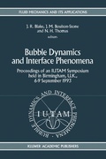 Cover: Bubble Dynamics and Interface Phenomena - Springer