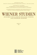Cover: Wiener Studien - Zeitschrift f&uuml;r Klassische Philologie, Patristik und lateinische Tradition, Band 129/2016 - Verlag der &ouml;sterreichischen Akademie der Wissenschaften