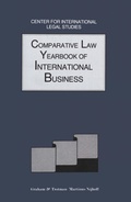 Cover: Comparative Law Yearbook of International Business - Kluwer Law International