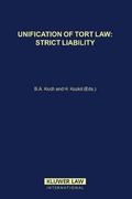 Cover: Unification of Tort Law: Strict Liability - Kluwer Law International