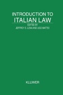 Cover: Introduction to Italian Law - Kluwer Law International