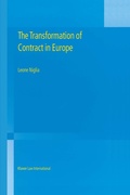 Cover: The Transformation of Contract in Europe - Kluwer Law International