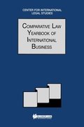 Cover: The Comparative Law Yearbook of International Business - Kluwer Law International