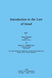 Enlarge image Cover: Introduction to the Law of Israel - Kluwer Law International