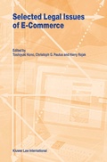 Cover: Selected Legal Issues of E-Commerce - Kluwer Law International