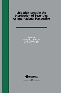 Enlarge image Cover: Litigation Issues in Distribution of Securities: An International Perspective - Kluwer Law International