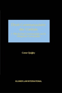 Abbildung von: Droit Communautaire des Contrats - Kluwer Law International