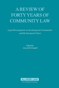 Cover: A Review of Forty Years of Community Law - Kluwer Law International