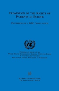 Enlarge image Cover: Promotion of the Rights of Patients in Europe - Kluwer Law International