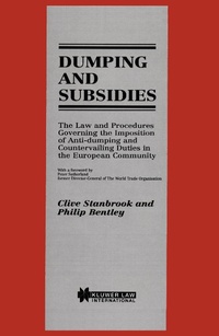 Abbildung von: Dumping and Subsidies - Kluwer Law International