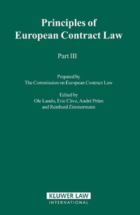 Enlarge image Cover: Principles of European Contract Law - Part III - Kluwer Law International