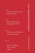 Cover: Orders for Payment in the European Union - Kluwer Law International