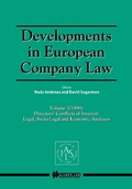 Cover: Developments in European Company Law - Kluwer Law International