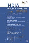 Cover: India Policy Forum 2015-16 - SAGE Publications India Pvt Ltd