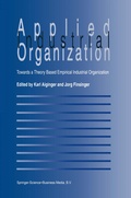 Cover: Applied Industrial Organization - Kluwer Academic Publishers