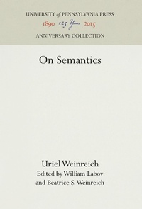 Enlarge image Cover: On Semantics - University of Pennsylvania Press