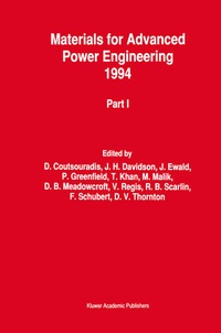 Enlarge image Cover: Materials for Advanced Power Engineering 1994 - Springer