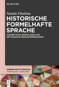 Abbildung von: Historische formelhafte Sprache - De Gruyter