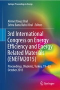 Cover: 3rd International Congress on Energy Efficiency and Energy Related Materials (ENEFM2015) - Springer