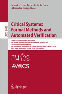 Abbildung von: Critical Systems: Formal Methods and Automated Verification - Springer