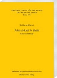 Abbildung von: Athar al-Rabi? b. ?abib - Harrassowitz Verlag