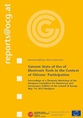Cover: Current State of Use of Electronic Tools in the Context of Citizens' Participation - Oesterreichische Computer Gesellschaft