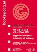 Cover: CEE e|Dem and e|Gov Days 2016 - Oesterreichische Computer Gesellschaft