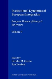 Enlarge image Cover: Institutional Dynamics of European Integration - Kluwer Academic Publishers